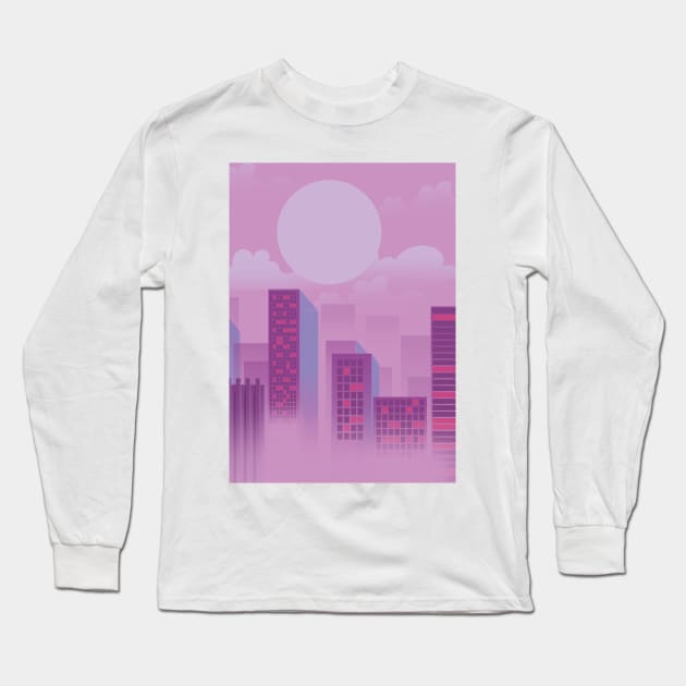 City Skyline Long Sleeve T-Shirt by nickemporium1